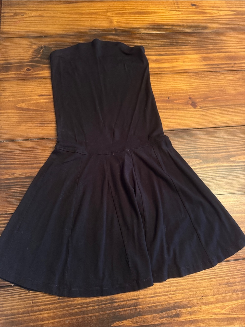 Armani Exchange Black Strapless Flare Dress